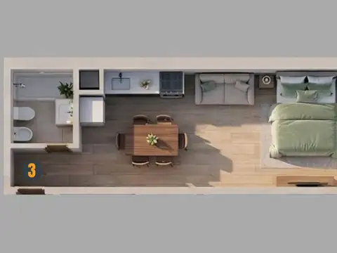 Venta departamento monoambiente con balcon