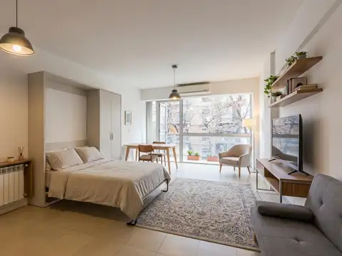Moderno monoambiente con amenities | impecable en recoleta/almagro