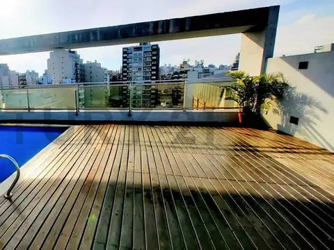 Departamento 1 ambiente en alquiler en almagro con balcon sum pileta y laundry