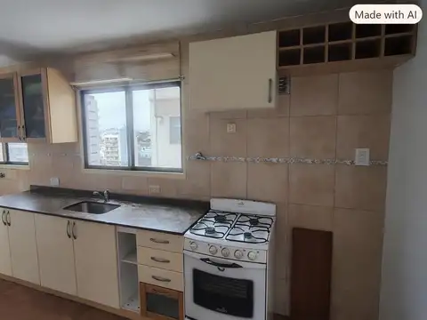Alquiler departamento 3 ambientes/cochera/luminoso/balcón/contrafrente/cocina ampia
