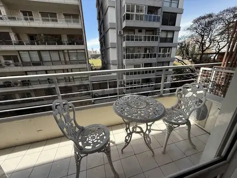 Departamento 2 amb alquiler amoblado con cochera amenities balcon al frente cañitas