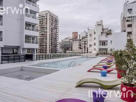 Departamento  en alquiler - 1 ambiente - torre vista - cochera - botánico -palermo