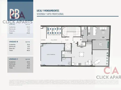 Alquiler monoambiente- villa crespo- a estrenar