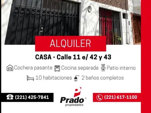Casa de 10 habitaciones con patio - zona plaza paso