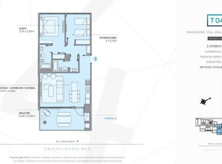 Departamento · 78m² · 2 Ambientes