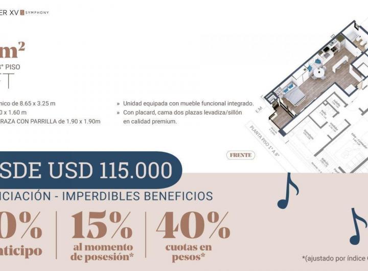 Departamento · 46m² · 2 Ambientes
