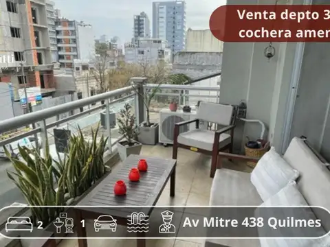 Venta depto 3 amb con cochera y amenities apto crédito en quilmes centro