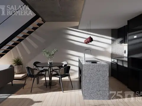 Venta departamento 2 ambientes en dúplex en vicente lópez