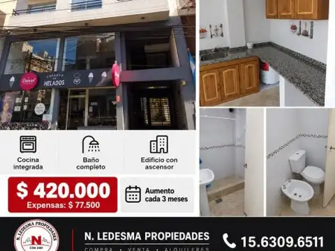 $420.000 alquiler 1 amb muñiz san miguel