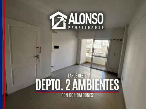 Alquiler 2 ambientes con doble balcón | lanús oeste