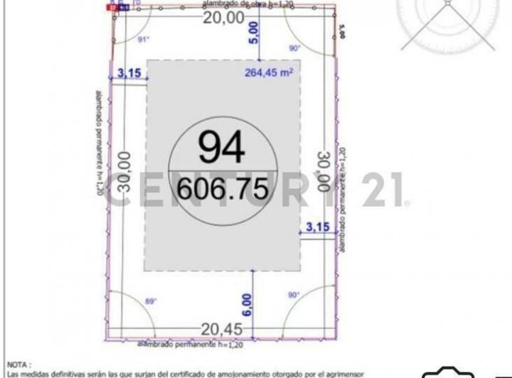 Terreno · 607m²