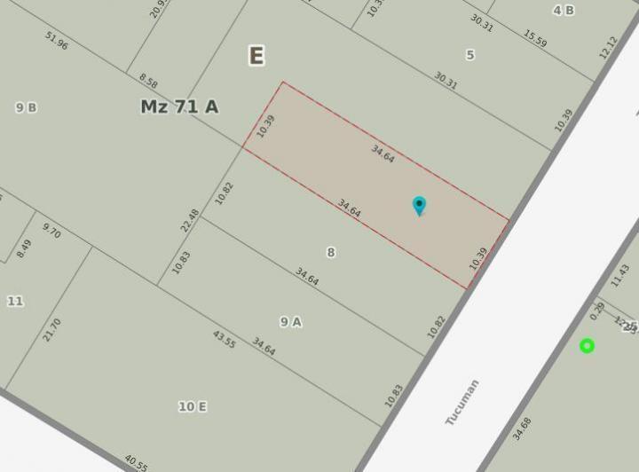 Terreno · 360m² · 1 Ambiente