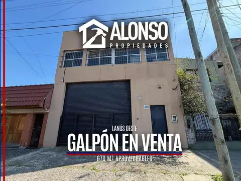 Galpón en venta – lanús este | 670 m² aprovechables