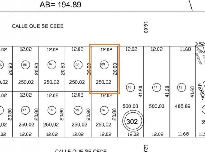 Terreno · 250m²