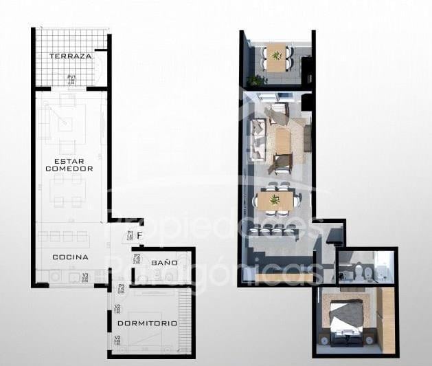 Departamento · 52m² · 2 Ambientes