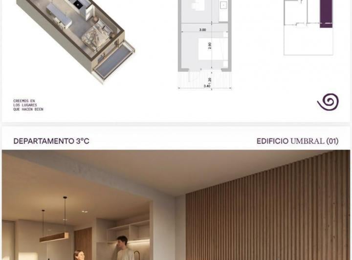 Departamento · 28m² · 1 Ambiente
