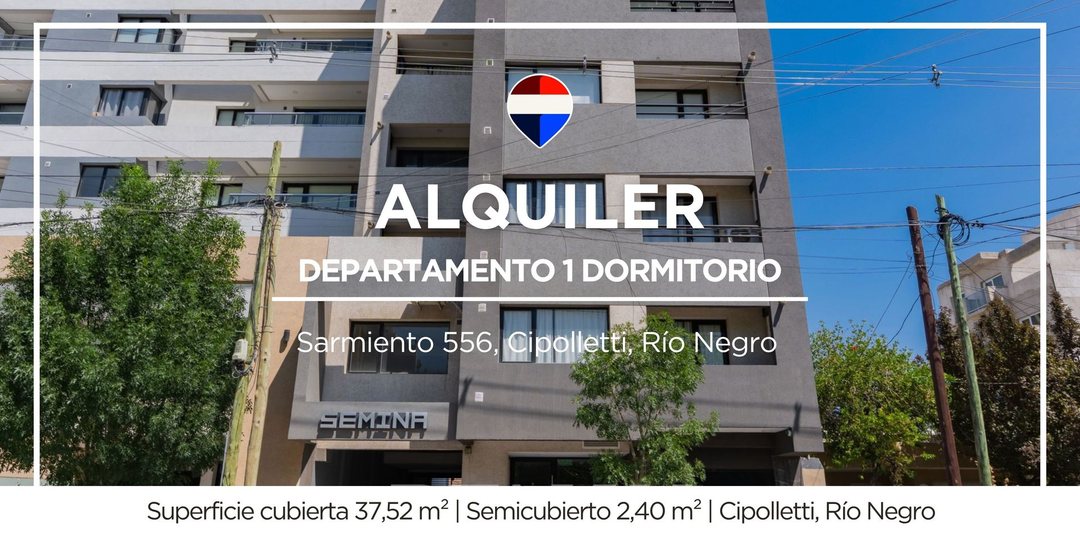 ALQUILER DEPARTAMENTO 1 HABITACIÓN CON COCHERA