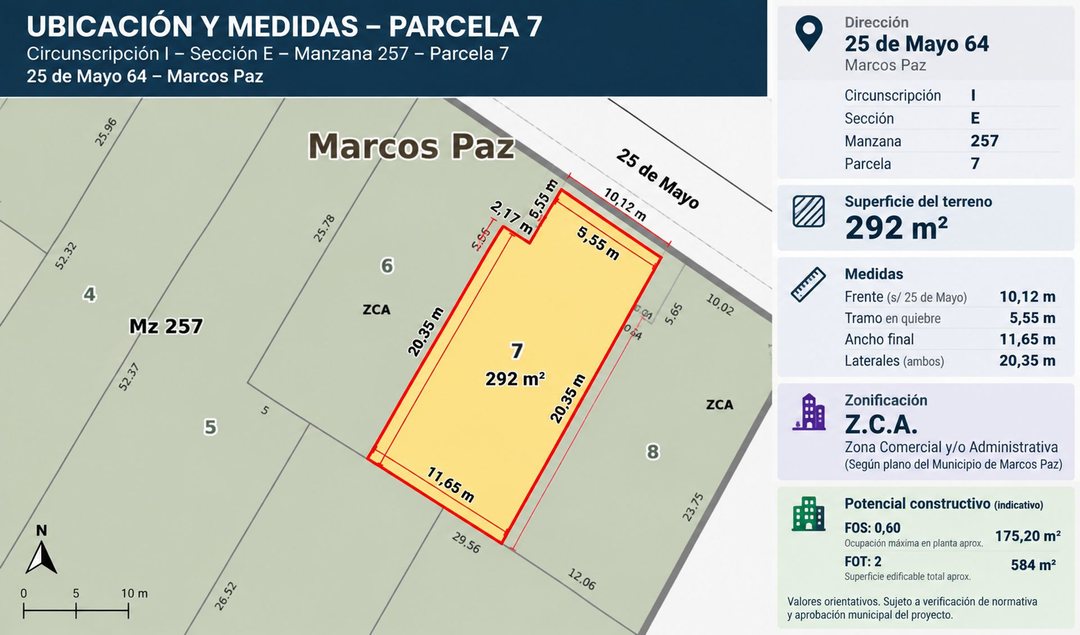 VENTA LOCAL Y CASA 2 AMB  MARCOS PAZ A REFACCIONAR