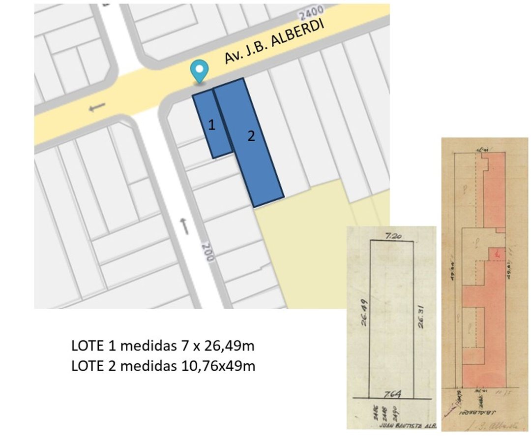 OPORTUNIDAD P DESARROLLO – LOTE DOBLE  AV.ALBERDI
