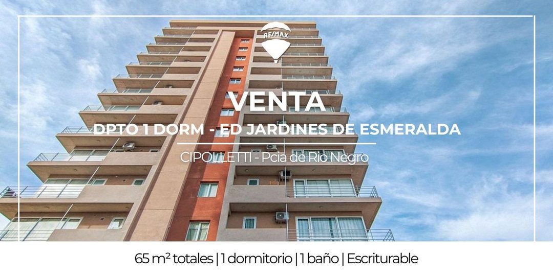 VENTA DE DEPARTAMENTO 1 DORMITORIO CIPOLLETTI