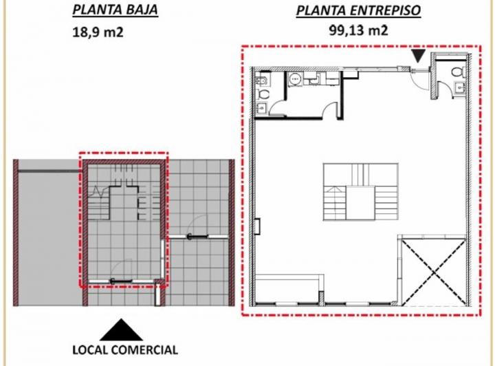Oficina comercial · 118m²