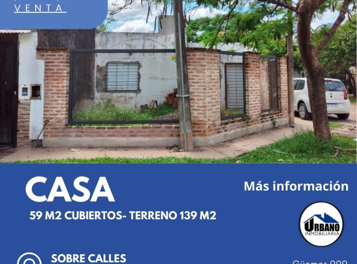 Casa · 59m² · 2 Dormitorios · 1 Cochera