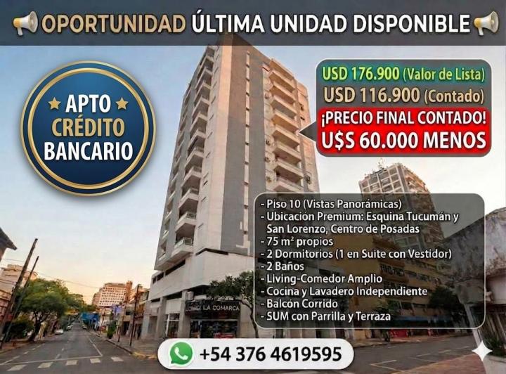 Departamento · 75m² · 2 Ambientes