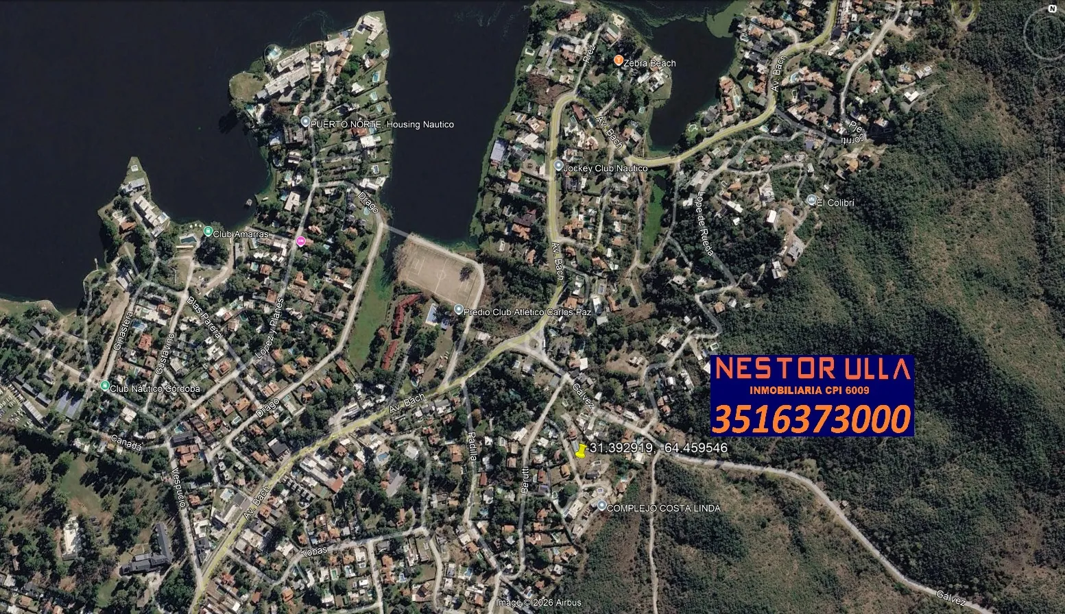 VILLA CARLOS PAZ COSTA AZUL LOTE CON ESCRITURA DE 960 MTS² (25 X 37) A CUADRAS DEL LAGO ! -31.392919, -64.459546