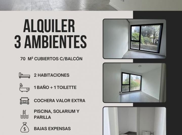 Departamento · 70m² · 3 Ambientes