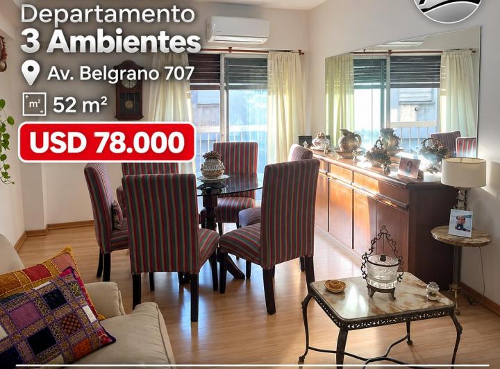 Departamento · 52m² · 3 Ambientes