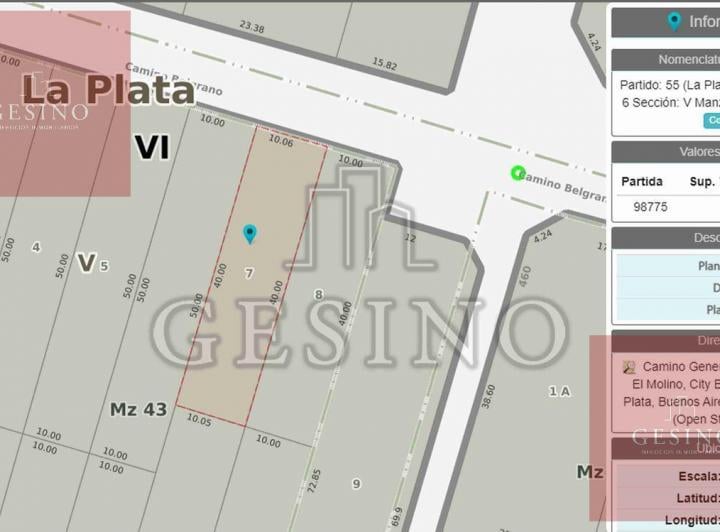 Terreno · 802m²