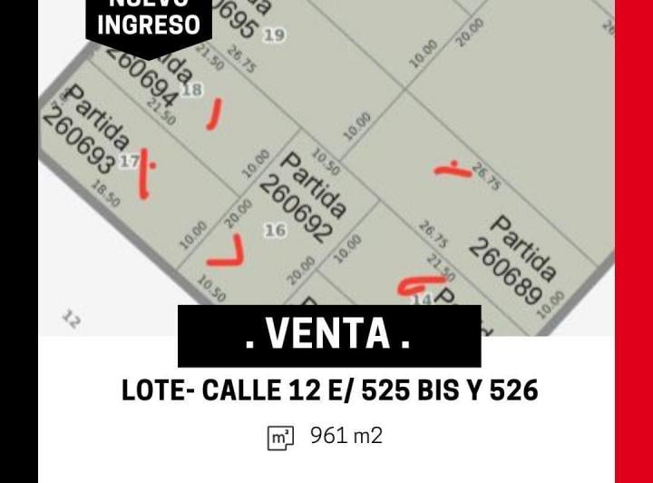 Terreno · 961m²