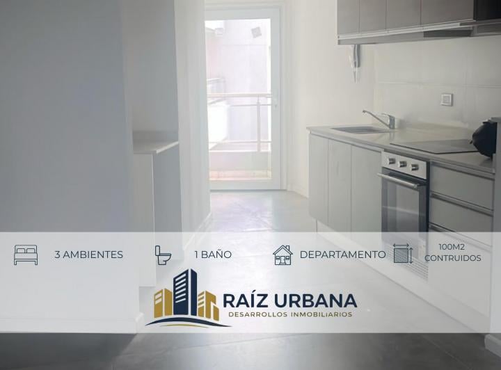 Departamento · 100m² · 3 Ambientes · 1 Cochera