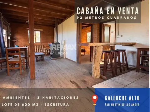 Casa de montaña en venta | 5 ambientes | kaleuche