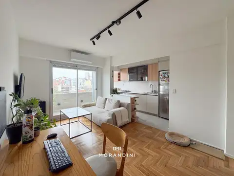 Dos ambientes reciclado a nuevo en nuñez,  diseño moderno, muy luminoso y con balcón.