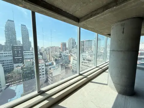 Alquiler oficina piso alto - 250mts.2 contrafrente - con pisos porcelanatto y equipo aire - palermo