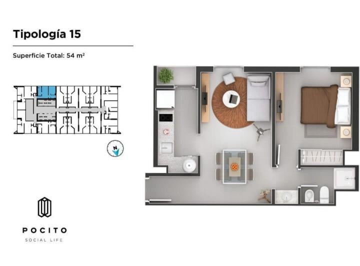 Departamento · 40m² · 2 Ambientes