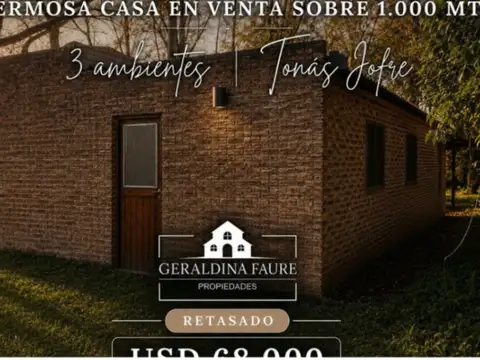 Casa en venta c/ cochera en tomás jofré