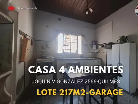 Casa en venta 4 ambientes jv gonzález 2600 quilmes