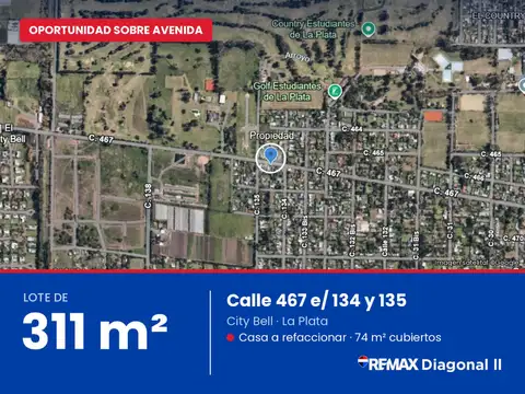 Casa en venta a refaccionar 2 dormis city bell