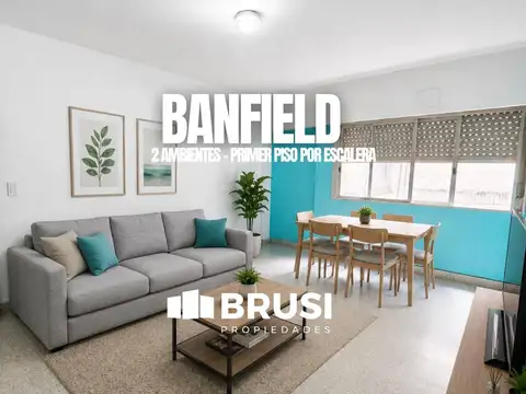 Departamento en venta en banfield - 2 ambientes - primer piso por escalera