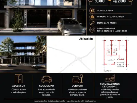 Venta departamentos 2 amb. san justo
