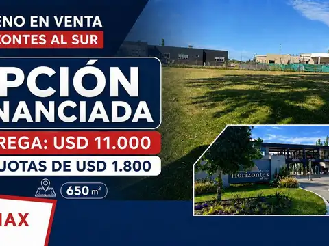 Terreno en venta horizontes al sur financiado