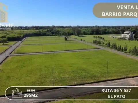 Venta lotes barrio parque bonito el pato - berazategui