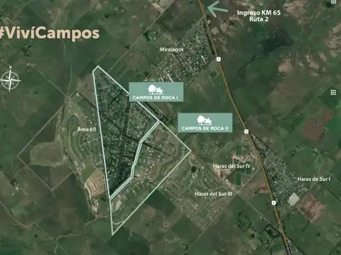 Lote en venta en campos de roca