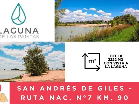 Lote 2.222 m2 c/vista a la laguna - s. a. de giles