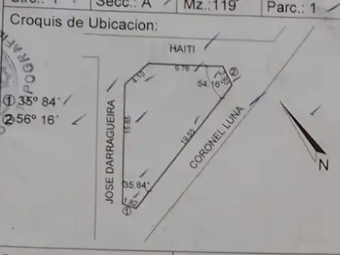 Venta terreno en valentin alsina