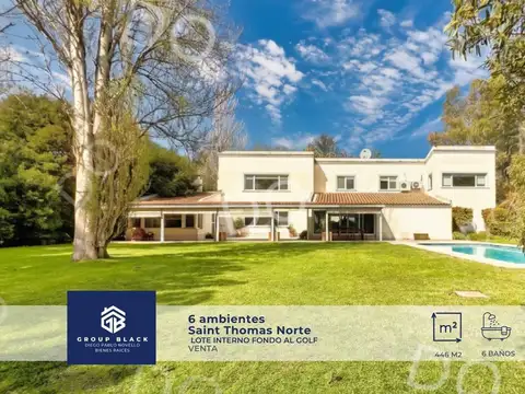 Venta casa saint thomas 7 ambientes doble lote fondo al golf