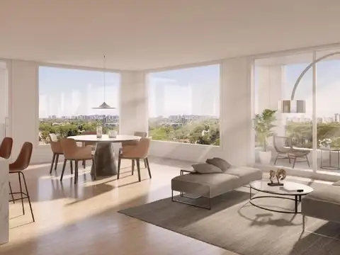 Venta departamento 2 ambientes balcón terraza piso alto construcción olivos