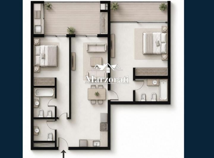 Departamento · 119m² · 3 Ambientes · 1 Cochera